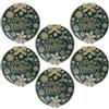 NAMAI - Set di 6 Tovagliette Sottopiatto Natalizie in Plastica, 38 CM Diametro, Lavabili e Riutilizzabili, Sottopiatti Natalizi, Idea Regalo (Verde Oro)