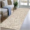 BORKOY Tappeto Corridoio Lungo 5 Metro Vintage Beige Passatoia Cucina Antiscivolo Lavabile Tappeto Runner Extra Lungo per Ingresso Lavanderia Camera da Letto Morbido Tappeto Pelo Corto 70x500cm