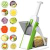 MF artSHOP Mandolina da Cucina Multifunzione Affettatrice Manuale Verdure Frutta con Contenitore, Lama Regolabile per Julienne, Insalate, Patatine Fritte