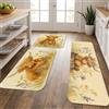 Generic Tappetini da cucina per pavimento, motivo mucca delle Highlands, morbidi, imbottiti, confortevoli, lavabili, antiscivolo, decorativi, per lavelli da cucina, lavanderia e bagno, 3 pezzi
