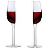 Generico: Set di 2 bicchieri da vino con gambo lungo - Mezza tazza da vino a semicircolare - Capacit: 140ml e 340ml
