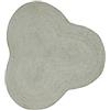CarpetFine Tappeto di Iuta Alia forma speciale colore Crema 90x90 cm tessuto a mano di iuta | Tappeto naturale stile boho Tappeto Ovale a tessitura piatta per soggiorno e camera da letto