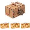 C.X.Y. 100pz Scatola Cubo Tema Viaggio + Bigliettini Da Bomboniera Preforati Formato A4 Mappa Mondo (bussola)