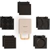 CREATE/STONE STUDIO/Tostiera individuale per sandwich e waffle Sabbia / 5 piastre intercambiabili: sandwich-grill, waffle, taiyaki, pancake e ciambelle, antiaderente, apertura 100º, 600W