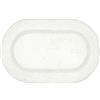 Olivo Tappeti OLIVO.shop Tappeto Bagno in Cotone, Tappeto per Bagno Antiscivolo, Tappetino Bagno Morbido, Assorbente, Soffice diversi Colori Ovale ARIEL (BIANCO, 50x90 cm)