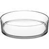 Generico Vaso Rotondo in Vetro Trasparente, 30 cm di Diametro, 12 cm di Altezza
