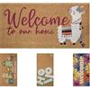 Olivo Tappeti OLIVO.shop | FANTASY 13 - Zerbino ingresso cocco, Zerbino ingresso esterno casa, Tappeto cocco con scritte e stampe colorate, 40x80 cm (LAMA)