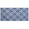 CASAbella Tappeto multiuso 100% cotone, corsia cucina 5 colori, 5 misure, lavabile in lavatrice. Mod MATIAS (Blu, cm 55x280)