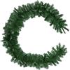 tectake® Ghirlanda Natalizia 270 cm, Addobbi Natalizi, Decorazioni di Natale, Festone Natalizio Pieghevole, Rami di Pino con Punte Bianche per Casa, Porta, Camino, Scale, Finestra, Tavola - Verde