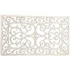 Biscottini Zerbino ghisa grande 59x35x1 cm - Zerbino ingresso esterno - Zerbini in ghisa esterno - Tappetino ingresso casa rettangolare - Pulisci scarpe metallo bianco