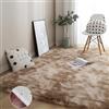 GOUSANG Tappeto Personalizzabile per Soggiorno 80 x 120 cm Pelliccia Sintetica Soffice Pelliccia di Agnello per Salotto, Tavolino Salotto, Camera da Letto, Cachi