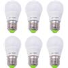 GRV Lampadina E27 3W SMD LED AC12V/DC12V-24V 30W di ricambio per sistemi solari, camper, barca, illuminazione interna a bassa tensione, luce bianca calda, confezione da 6 (illuminazione non domestica)