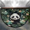 Mexpekil Simpatico zerbino a semicerchio con panda, tappetino antiscivolo per porta d'ingresso, tappeti da pavimento per camera da letto, bagno, cucina, tappetini decorativi, 91,4 x 61 cm