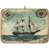 Mexpekil Tappetino scolapiatti con mappa nautica, tappetino scolapiatti da cucina, tappetino da caffè, piano di lavoro per bar, 45,7 x 61 cm