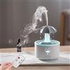 Jayruit Umidificatore a forma di ombrello, diffusore di ombrelli con effetto sonoro pioggia, luce LED a 7 colori, 300 ml, diffusore di oli essenziali, timer, telecomando, funzionamento silenzioso per camera