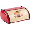 FytStycale Portapane in Ferro Portapane Retrò Portapane Cestino Portaoggetti Bianco, rosso, 34,5x23x14,5 cm