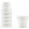 LEONARDO LUXURY HOME DESIGN Set 6 Pezzi Bicchierini Caffè 60 ml Porcellana Bianca Finitura Liscia e Delicata Elegante Idea Regalo