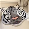 Wokii Fun tiger - Tappeto irregolare per la cameretta dei bambini, per camera da letto, soggiorno, camera dei giochi e cameretta dei bambini, antiscivolo, lavabile, colore: ferro