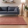Interiyou Tappeto salotto a pelo alto Sofia - 200x290 cm Rosa - Soffice e monocromatico - Lavabile e antiscivolo - Lungo morbido