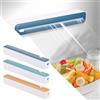 QINGLANG 3 dispenser di pellicola trasparente e taglierina in plastica da cucina e pellicola trasparente, dispenser riutilizzabile per fogli di stagno e taglierino, supporto sicuro per pellicola alimentare per