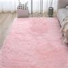 XUEDNGM Tappeto Moderno Tappeto Soggiorno 70 x 120 cm Lavabile Fino a 30 Gradi, Unicolore, Antiscivolo, Morbido Tappeto Peloso Morbido e Antiscivolo Mono Tappeto, Rosa