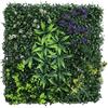 CARMOTTER Muri di piante artificiali, pannelli da parete di fiori artificiali, 50 x 50 cm, tappeto di siepe vegetazione, per decorazione interna ed esterna (H)
