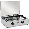 CFParker Parker Fornello 2 fuochi a gas Metano in acciaio inox con piano estraibile per uso esterno Made in Italy - 200/AGP/MT