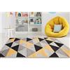 Carpeto Rugs Tappeto Bambini Morbido - Tappeto Pelo Corto Moderno Geometrico - Tappeto Cameretta - Tappeti Camera da Letto Grandi Dimensioni - Giallo - 200 x 290 cm