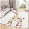 AUWUUA Tappeti Giraffa per Cameretta Neonati 70x140cm Tappeto Safari con Simpatici Cartoni Animati, Tappeto Morbido Antiscivolo per Cameretta Bambini, Tappeto con Animali dello Zoo