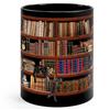 DSOPV Tazza da libreria, libreria 3D, tazza da caffè, multiuso, in ceramica, da scaffale