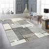 Teppich-Traum Tappeto da soggiorno, da tavolo, da pranzo, resistente, elegante, con motivo geometrico in delicati toni crema e grigio, 200 x 280 cm