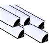 AFTERTECH 5x 2metri (10M) 1616N 16x16mm PROFILO ALLUMINIO ANGOLARE NERO PER STRISCE STRIP LED BARRA RIGIDA 2m 2MT + COPERTURA (5x 2metri 1616nero milk)