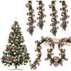 Nexoria Ghirlanda natalizia con illuminazione, 10 m, ghirlanda natalizia con illuminazione, 100 luci a LED, con timer, orpello, albero di Natale per albero, porta, camini, scale (B-10M)