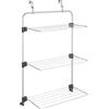 Metaltex Stendibiancheria da porta Gale, rivestimento Epotherm grigio, 3,5 x 58 x 87 cm