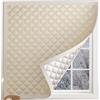Generic Tende Isolante Termica Anti-Freddo per Inverno Calore Interno Porta Inverno Termica Antivento Anti-Rumore Per Il Freddo Con Nastro Autoadesivo(120x220 cm)