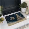 Generic Zerbino di Natale, blu scuro, per ingresso interno ed esterno, decorazione invernale antiscivolo, lavabile, decorazione per feste per la casa, 79 x 45 cm
