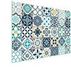 DarHaus Copri piano cottura induzione 70x52 cm copertura per piano cottura in vetroceramica 1 pezzi universale per piastre di cottura paraspruzzi tagliere in vetro temprato, Mosaico