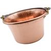 CREARTISTIC Paiolo per Polenta in Rame, 23cm 2,5L - Tradizionale Manico ad Arco Ferro Battuto, 2/3 Pax, anche per Marmellata, Formaggi, Pentola Martellata a Mano - Made in Italy