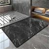 LWLFC Tappeto Bagno Marmo Nero Tappeti Bagno Moderni Antiscivolo, Lavabile,Assorbente,Morbido In Microfibra Tappetino Doccia