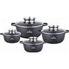 Zilner Set di pentole da 8 pezzi, 16/20/24/28 cm, set di pentole, adatto a induzione ZL-8900