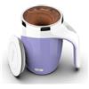 CYANLUX Tazza da caffè con agitazione automatica, magnetica, ricaricabile, in acciaio inox, con coperchio, per caffè, latte, tè (viola)