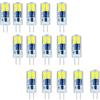 BANGSHUO 15 pezzi Lampadine LED G4 2W Lampadine Equivalente a 20W Alogena G4 Bianca Fredda 6000K 200 lm, AC 220-240V G4 Non Dimmerabili Angolo del Fascio 360 gradi Il Nuovo
