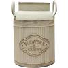 FytStycale Brocca per Fiori in Metallo, Vaso in Stile Fattoria con Manico, Ideale per L'arredamento Della Casa, White L
