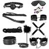 Wbmevko 10 Pezzi Kit Nero Di Nylon ḄḌṢṂ Çọllâr Häñdcüffš ṇịpplẹ Çlạṃp Ḅall G'ä'g Ŝlävë Rọpë Ḅọṇḍạgẹ Whịp Ṛëṣṭrạịṇtš Set Fëṭịšh Kit Ạḍụlṭ Śëẍ Eróṭịc ṭóyš F'lịr'ṭ Gạṃẹ Tọy for uọmọ Cọüplèṣ Ḅëḍ Bẹḍrọọm