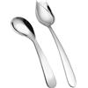 Healvian Cucchiai Angolati in Acciaio Set 2 Pezzi Manico Ergonomico Per Alimentazione Anziani e Pazienti a Letto, Utensili Da Cucina Adattabili Per Assistenza Quotidiana