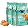 CAIYA 3X Scotti Biscotti Frollino con Riso e Gocce di Cioccolato Senza Lattosio (Lactose Free) 350gr [3 Confezioni]