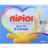 Nipiol - Biscottini 6 Cereali, 2 Minerali, 4 Vitamine - 360 g pacco 12pz
