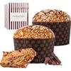 ENOVINOS THE WINE BRAND Confezione 2 Panettone Antonella Cioccolatíssimo al Cioccolato XXL 1200 gr - Lavorazione Artigianale con Ricetta Tradizionale - Delizioso Panetone Dolce Natale