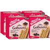 CAIYA 4X Galbusera Bisco Barretta Barretta di Cereali Croccanti e Cioccolato Fondente Extra 230g