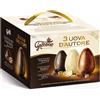 Generico Galeone Uova di Pasqua D'autore, Set da 3 Cioccolato Fondente con Mandorle, Bianco con Pistacchi, Latte con Nocciole, 540g